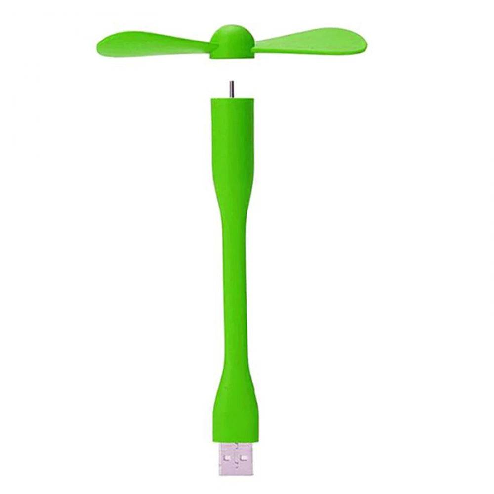 USB Mini Portable Fan – Flexible Neck, Plug & Play, for Laptop & Smartphone (Random Color)