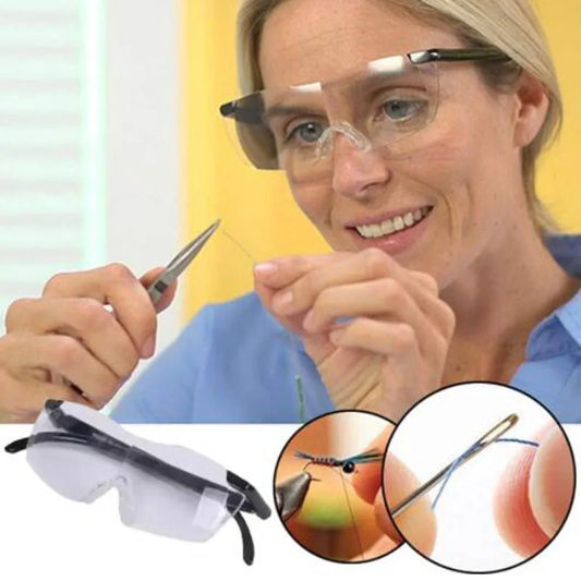 Presbyopic Magnifying Reading Glasses 1.6x (160%) Black Portable PC Eye Protection