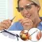 Presbyopic Magnifying Reading Glasses 1.6x (160%) Black Portable PC Eye Protection