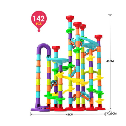Marble Run Race Track Building Blocks 3D Maze Toy