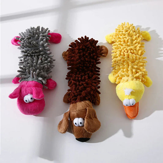 Durable Plush Squeaky Dog Chew Toy for Small Dogs, Animal Shape Puppy Toy for Chihuahua Yorkie Bichon