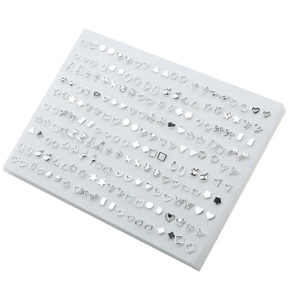 100pairs Acrylic Crystal Heart Star Moon Small Stud Earrings Set for