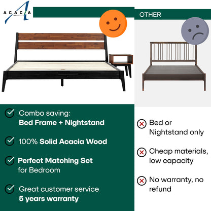 Callisto Solid Wood Bed Frame