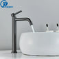 Single-Handle Basin Faucet Mixer Tap Single Hole Deck-Mount Matte Black Brushed Gold Bathroom Sink Tap