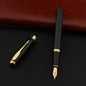 Metal Fountain Pen Black & Gold – Business Writing Pen for Office, School & Gifts