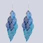 Ethnic Nine-Leaf Drop Earrings – Bohemian Dangle Jewelry for Women