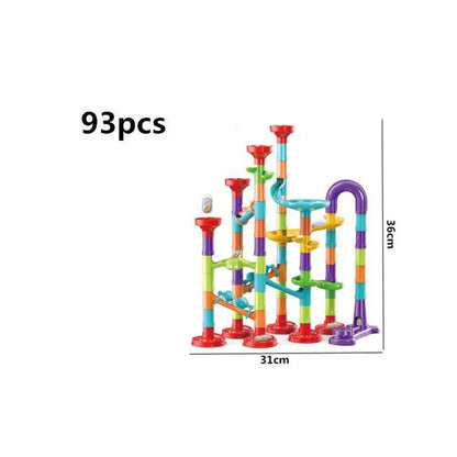 Marble Run Race Track Building Blocks 3D Maze Toy