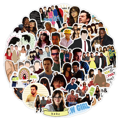 10/30/50PCS TV Show New Girl Stickers Laptop Guitar Luggage Fridge Skateboard Waterproof Cool Graffiti Sticker Decal Kids Toys