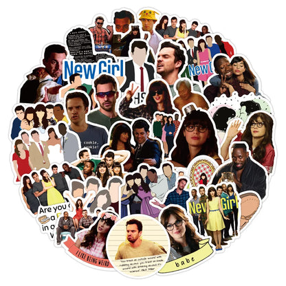 10/30/50PCS TV Show New Girl Stickers Laptop Guitar Luggage Fridge Skateboard Waterproof Cool Graffiti Sticker Decal Kids Toys