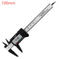 Digital Vernier Caliper 150mm & 100mm (6in/4in) LCD Electronic Measuring Gauge - Carbon Fiber Style