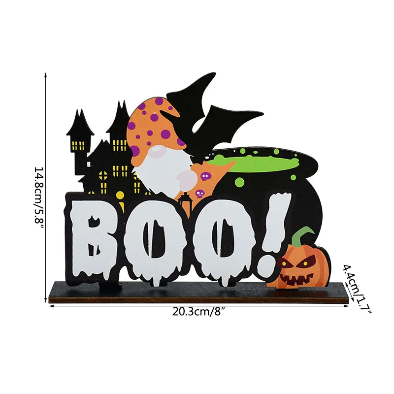Halloween Wooden Ornament Pendants – Pumpkin, Ghost & Trick or Treat Hanging Signs for Home, Door & Party Decoration – 24 Designs