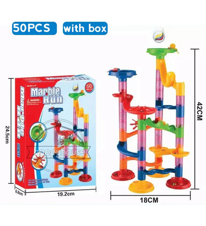 Marble Run Race Track Building Blocks 3D Maze Toy