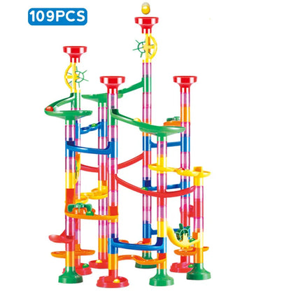 Marble Run Race Track Building Blocks 3D Maze Toy