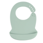 Silicone Baby Bib Waterproof Adjustable Cartoon Banana Feeding Bib with Pocket BPA-Free for 1-3 Years