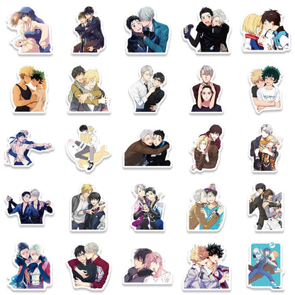 10/30/50pcs Gay BL Boys Love Anime Stickers Cartoon Decals Skateboard Laptop Guitar Suitcase Motorcycle Waterproof Sticker Toy