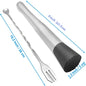 8-Inch (20 cm) Stainless Steel Cocktail Muddler & Twisted Bar Spoon – Dual-Head Bar Tool Set