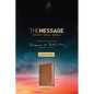 The Message Devotional Bible, Large Print (Leather-Look, Brown): Featuring Notes and Reflections from Eugene H. Peterson - Imitation Leather