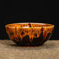1-Pc Temmoku Glaze Jian Zhan Porcelain Kung Fu Tea Cup - Handmade Ceramic Teacup for Oolong & Pu'er