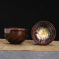 1-Pc Temmoku Glaze Jian Zhan Porcelain Kung Fu Tea Cup - Handmade Ceramic Teacup for Oolong & Pu'er