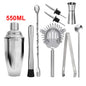 Stainless Steel Boston Cocktail Shaker — 18.6oz (550ml) & 25.4oz (750ml) Martini Mixer for Home Bar & Bartenders