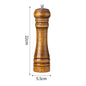 Adjustable Ceramic Pepper & Salt Grinder - Oak Wood Spice Mill, 5/8/10 Inch (12.7/20.3/25.4 cm)