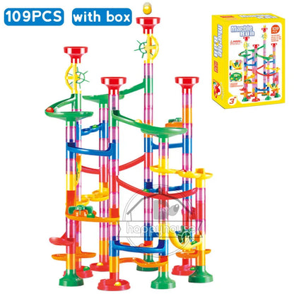 Marble Run Race Track Building Blocks 3D Maze Toy