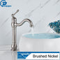 Antique Brass Vessel Sink Faucet Deck-Mounted Single Hole Hot & Cold Mixer Tap for Bathroom