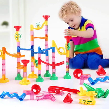 Marble Run Race Track Building Blocks 3D Maze Toy