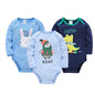 3/6 PCS Kavkas Cotton Baby Bodysuit Long Sleeve Set for Newborn Boys & Girls 0–12 Months