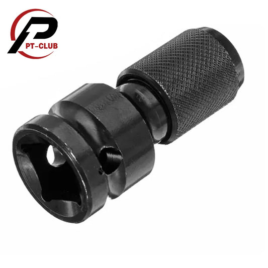 Quick-Release 1/2-Inch (12.7 mm) Square-to-1/4-Inch (6.35 mm) Hex Socket Adapter for Impact & Ratchet Wrenches
