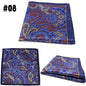 Men's Printed Pocket Square Handkerchief 9.1 x 9.1 in (23 x 23 cm) Paisley Retro Dress Hanky