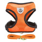 Adjustable Mesh Cat & Small Dog Harness Vest with 1.2m Leash S-XL Breathable Polyester Reflective