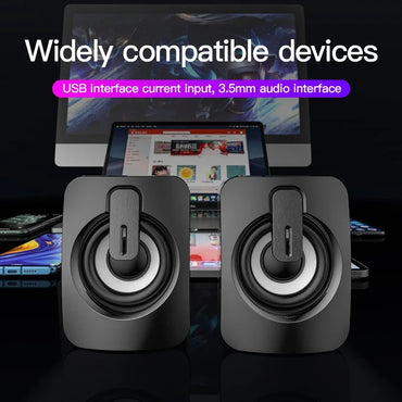Mini Computer Speaker USB Wired Speakers 3D Stereo Sound Surround Loudspeaker For PC Laptop Notebook Not bluetooth Loudspeakers