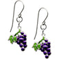 Handcrafted Stainless Steel Wine Grape Earrings