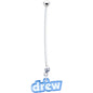 Custom Flexible PTFE Blue Personalized Name Pregnancy Belly Ring