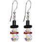 Handcrafted Snowman Earrings Created with Crystals