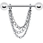 16G Set of Handcrafted Draping Chain Dangle Nipple Rings