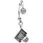 Handcrafted Shooting Hoops Basketball Double Mount Belly Ring