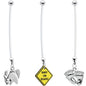 Getting Ready for Baby Pregnancy Belly Ring 3 Pack Set