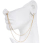Handcrafted Pirate Booty Gold Plated Ear to Nose Chain 20G 5/16