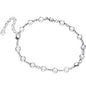Handmade Clear Gem Ankle Bracelet Created with Crystals
