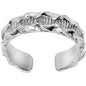 Handcrafted 925 Sterling Silver Rippled Pattern Toe Ring