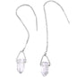 Handcrafted Clear Quartz  925 Sterling Silver Infinity Threader Earrings