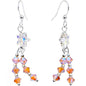 Handcrafted Star Trail Dangle Earrings Created with Crystals