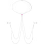 Rue Red Gem Necklace to Nipple Chain Created with Crystals