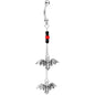 Handcrafted Bats Dangle Belly Ring Created with Crystals