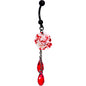 Handcrafted Blood Rose Flower Belly Ring Created with Crystals
