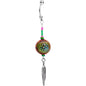Handcrafted Hippie Hangout Mood Bead Feather Dangle Belly Ring