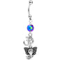 Handcrafted All Ohm Dangle Belly Ring Created with Crystals
