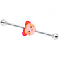 14G Handcrafted Hello Cute Kitty Cat Industrial Barbell
